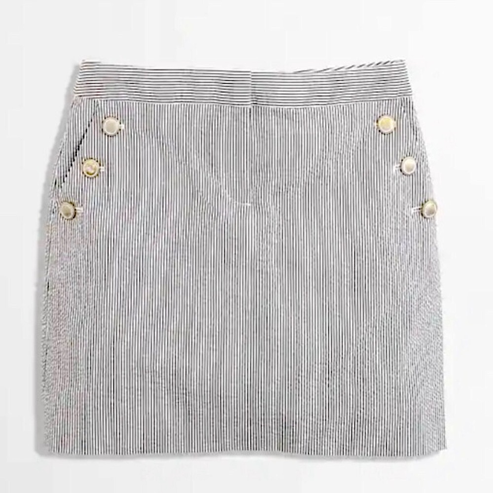 NWT!! J. Crew Seersucker Skirt!!